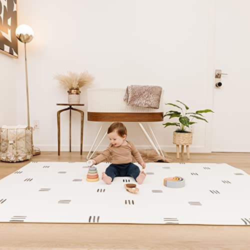 Baby Play Mat, Soft Foam Play Mat for Baby, Tummy Time, Floor Playmat for Babies, Toddlers, Kids, Non-Toxic, Reversible, Waterproof, Modern Rug Design, Harlow Mat, 6.5ft x 4.5ft (Lines + Road) | The Storepaperoomates Retail Market - Fast Affordable Shopping