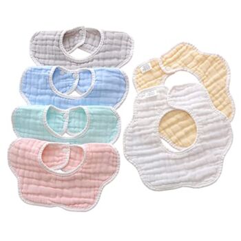 Baby Bibs Muslin Drool Bibs Teething Bibs Lap-shoulder Drooling Cloths Adjustable Multi-Use Scarf Bibs for Unisex Boys Girls 100% Organic Cotton 8-Layer Absorbent& Soft& Breathable Newborn Muslin Bibs | The Storepaperoomates Retail Market - Fast Affordable Shopping
