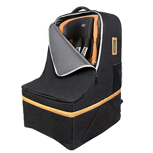 Hap Tim Car Seat Travel Bag, Padded Carseat Cover for Airplane, Portable Car Seat Carrier for Airport Essentials, Infant Car Seat Travel Backpack, Family Travel Accessories, Black（CSTB-2242） | The Storepaperoomates Retail Market - Fast Affordable Shopping