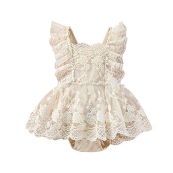 Newborn Baby Girl Outfits Butterfly Ruffle Lace Romper Jumpsuit Bodysuit 1st Birthday Photoshoot Dress 0 3 Month | The Storepaperoomates Retail Market - Fast Affordable Shopping