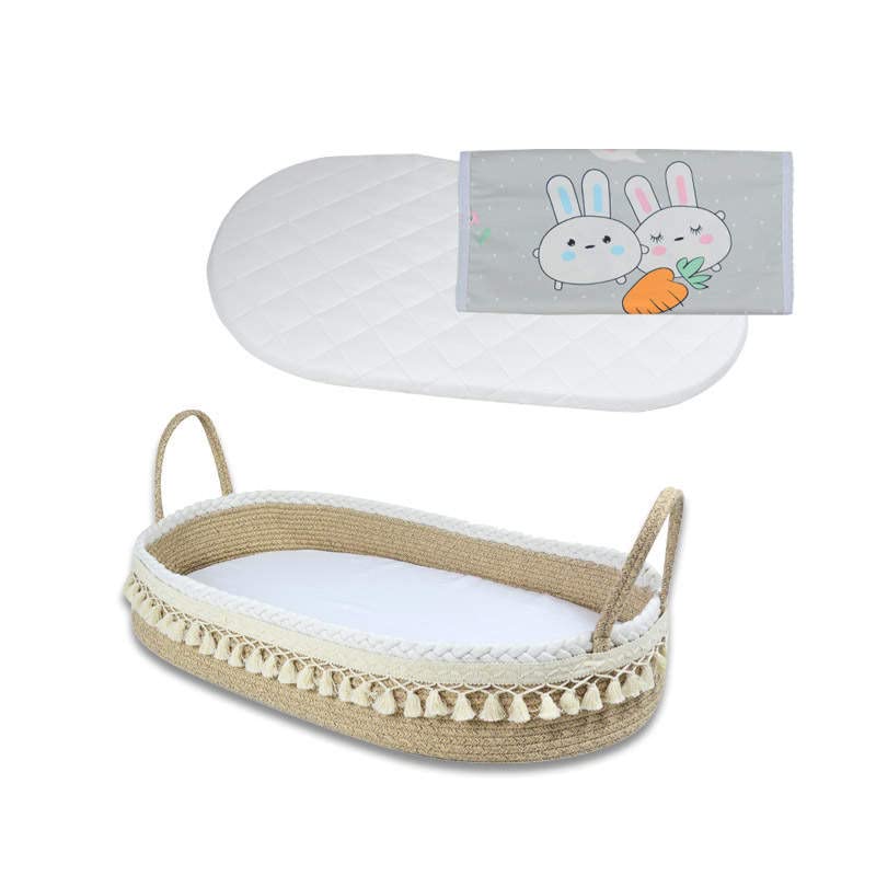 Baby Diaper Changing Basket with an Extra Pad Beige | The Storepaperoomates Retail Market - Fast Affordable Shopping