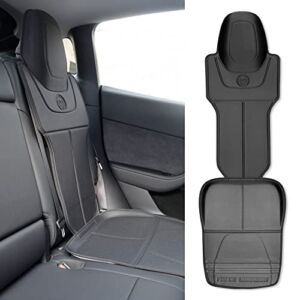 Prince Lionheart Car Seat Protector, 2-Stage Seatsaver Designed for Tesla Models S 3 X&Y, Waterproof for Kids Car Seat (Black)