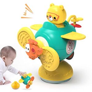 3-in-1 Baby High Chair Toys with Suction Cup Spinner Toys,3 Modes Baby Rattle Sensory Activity Car Toys for Early Development,Detachable Bath Spinning Top Toys for Newborns Infants Toddlers – Glider