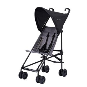 Pamo Babe Foldable Baby Stroller, Lightweight Umbrella Stroller with Canopy, for Use with Babies and Toddlers up to 33 lbs(Black)