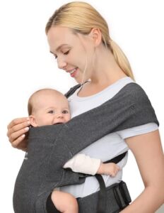 Momcozy Baby Carrier, Adjustable Baby Wraps Carrier, Ergonomic Front Facing/Back Carrier for Newborn Up to 40 lbs, Baby Carriers for Newborn to Toddler with Lumbar Support, One Size Fits All