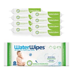 WaterWipes Textured Clean, Toddler & Baby Wipes, 99.9% Water Based Wipes, Unscented & Hypoallergenic for Sensitive Skin, 480 count (8 packs)