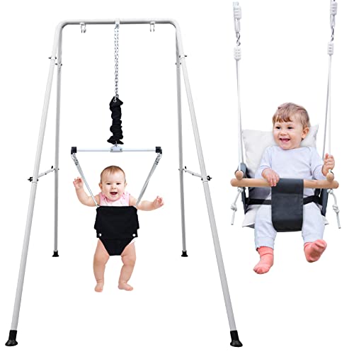 Hapfan 2 in 1 Baby Jumper and Toddler Swing with Stand, Swing Set for Toddler | The Storepaperoomates Retail Market - Fast Affordable Shopping