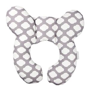 Eioflia Baby Neck Support Cushion, Baby Travel Pillow Infant Head and Neck Support Pillow U-Shaped Sleeping Pillow for Car Seat, Baby Stroller, Suitable for 0-1 Years Old Baby, Cloud
