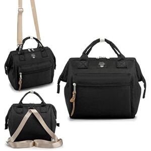 Small Diaper Bag Backpack, Mini Diaper Bag & Crossbody Diaper Tote Bag with Insulated Pocket