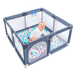 Baby Playpen 49” x 49”, CONMIXC Playpen for Babies and Toddlers, Baby Play Pen Play Yard, Baby Fence Play Area, Baby Gate Playpen, Baby Playard Playyard, Kids Activity Center with Storage Bag