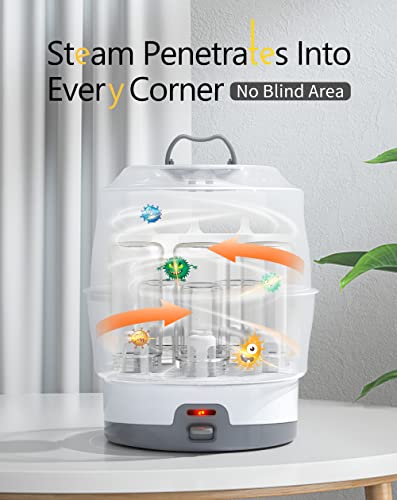 Baby Bottle Sterilizer, Electric Steam Bottle Sanitizer Clean Baby Supplys Like Pacifiers, Nipples, Teethers, Toys&Breast Pump Accessories with One Button Control, BPA-Free | The Storepaperoomates Retail Market - Fast Affordable Shopping