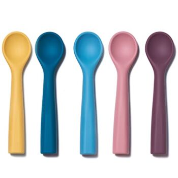 Silicone Toddler Spoon for 1 Year+, Soft Children Training Spoons for Self-feeding, Food Grade Silicone Baby Cutlery, Dishwasher Safe and BPA FREE Set of 5 – Dilovely | The Storepaperoomates Retail Market - Fast Affordable Shopping