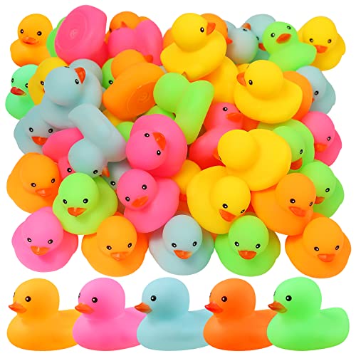 50 Pack Multicolor Mini Rubber Duck Bath Toy Colored Little Ducks | The Storepaperoomates Retail Market - Fast Affordable Shopping