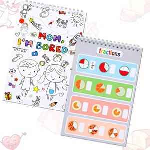 2 Pack Children’s Activity Book Funny Activity Pad for Kid Puzzle Activity Book Portable Travel Game Book Educational Party Favors and Stocking Stuffers for Boys and Girls