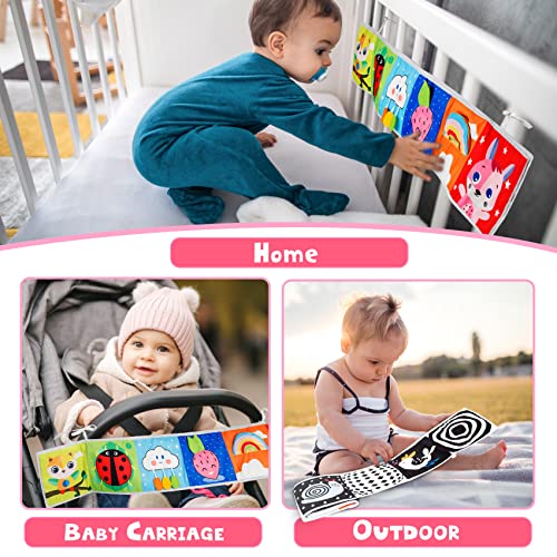 Baby Toys 0-6-12 Months Boy Girl Gifts，Infant Tummy Time Toys 0-3-6 Months, Black and White High Contrast Soft Baby Books for 0-6 Months, Montessori Senory Toys for Babies 6-12 Months Newborn Toys | The Storepaperoomates Retail Market - Fast Affordable Shopping