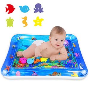 Water Mat for Babies Inflatable Tummy Time Mat Sensory Play Mat for Infants Toddlers Newborn Boys Girls, Gifts for 3 6 9 Months BPA Free 28inx 20in