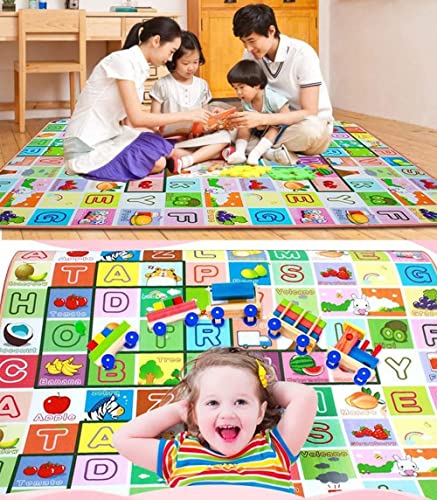 Crawling Mat for Baby Floor Play Mat Double-Sided Baby Playmat ​Foam Reversible Waterproof Game Mat for Infants Toddlers Kids | The Storepaperoomates Retail Market - Fast Affordable Shopping