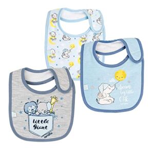 Bambino Creations Baby Bibs (6/Pack) | Light Blue Waterproof Bibs for Baby Boys | 3-Layer Cotton Bibs | 11″ x 7″ Large Baby Bibs for Boys | Recommended Baby Boy Bibs for 0-18 Months | Soft Cloth Bibs