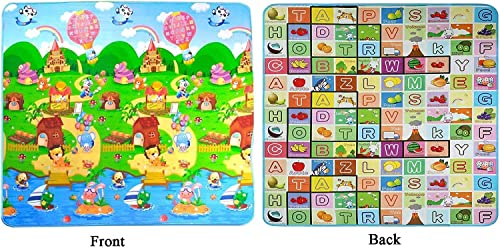 Crawling Mat for Baby Floor Play Mat Double-Sided Baby Playmat ​Foam Reversible Waterproof Game Mat for Infants Toddlers Kids | The Storepaperoomates Retail Market - Fast Affordable Shopping