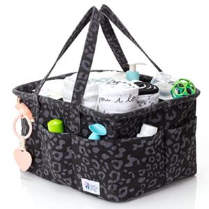 Diaper Organizer Caddy – Portable Baby Diaper Caddy with Pockets, Adjustable Compartments – Chic Diaper Basket for Boy, Girl – Modern Changing Table Organizer, The Blissful Bump Diaper Caddy