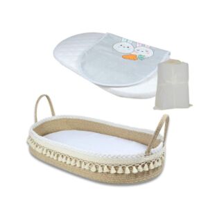 Baby Diaper Changing Basket with an Extra Pad Beige