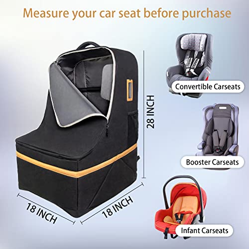 Hap Tim Car Seat Travel Bag, Padded Carseat Cover for Airplane, Portable Car Seat Carrier for Airport Essentials, Infant Car Seat Travel Backpack, Family Travel Accessories, Black（CSTB-2242） | The Storepaperoomates Retail Market - Fast Affordable Shopping