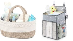 Diaper Caddy Organizer for Baby and Changing Table Diaper Organizer