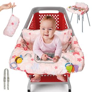 Pillani Shopping Cart Cover for Baby – 2in1 Babies High Chair Cover for Restaurant Seats, Anti Slip Baby Shopping Cart Cover, Buggy Cover, Grocery Cart Cover for Baby- Baby Items, Cart Hammock Infants