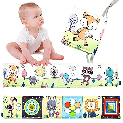 TOMYCASELLER Black and White Baby Toys 0-3 Months High Contrast Baby Cloth Book Crib Toys Newborn Sensory Toys Infant Tummy Time Book for Boys Girls Baby Gifts Can Be Bitten and Tear Not Rotten Book | The Storepaperoomates Retail Market - Fast Affordable Shopping