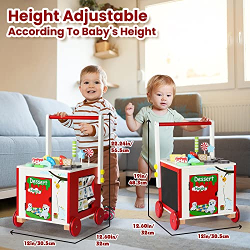 Baby Walker for Girls Boys Toddler Toys Age 1-2 Baby Activity Center Learning Wooden Toys for 1 2 3 Year Old Baby Boy Girl Birthday Gifts Kids Infant Baby Toys 12-18 Months, Assembly Required | The Storepaperoomates Retail Market - Fast Affordable Shopping