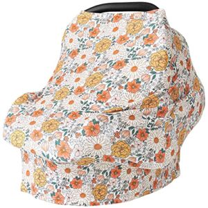 Baby Car Seat Covers- Multi-use Carseat Canopy for Babies, Stretchy Infant Carseat Cover Boy, Shower Gifts for Unisex Boys and Girls（Floral）