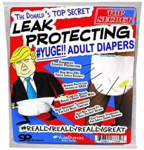 GearsOut Donald’s Leak Protection Adult Diaper – Funny Over The Hill Gift for Men Women Easter Basket Stuffer Idea Disposable