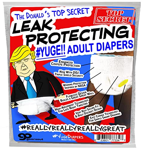 GearsOut Donald’s Leak Protection Adult Diaper – Funny Over The Hill Gift for Men Women Easter Basket Stuffer Idea Disposable | The Storepaperoomates Retail Market - Fast Affordable Shopping