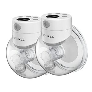 LORYHALL Double Electric Wearable Breast Pump, S12 Hands-Free Breast Pump, 2 Mode & 9 Levels Pumping Comfortable, Worn in-Bra, Spill-Proof Ultra-Quiet Pain-Free, LCD Display – 24mm,2 Pack