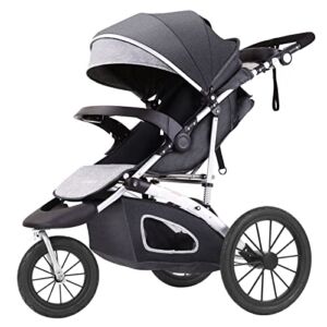 Jogging Stroller for Baby – Upgrade Wheel Jogger Strollers, 3 Wheels Compact Light Weight Stroller for Babies and Toddlers Infant