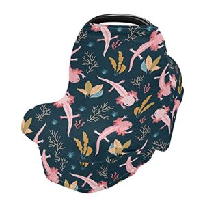 HJJKLLP Nursing Cover Breastfeeding Scarf Mexican Axolotl – Baby Car Seat Covers, Stroller Cover, Carseat Canopy