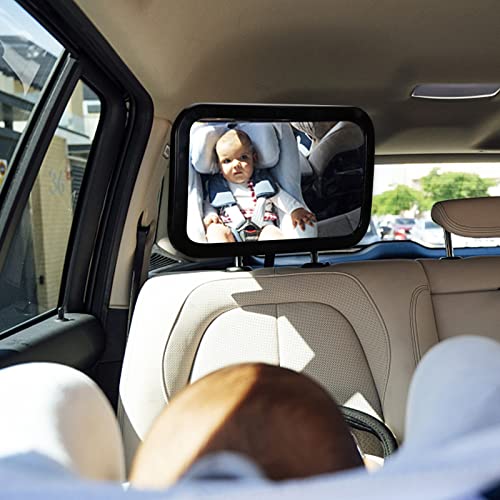Aoutrow 360 Degree Baby Car Mirror, Rearview Baby Mirror, Safety Toddlers Rear Facing Car Seat Mirror, Crystal Clear View,Safety, Shatterproof, Adjustable | The Storepaperoomates Retail Market - Fast Affordable Shopping
