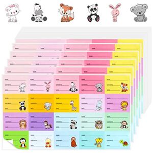 800 Pieces Baby Bottle Labels Daycare Labels, Removable Labels Water Bottle Labels Waterproof with 20 Cute Animal Designs Name Labels for Kids Baby Food Bottles Daycare (B)