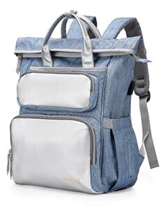 Diaper Bag Backpack, Large Baby Bag, Multi-Functional Travel Back Pack, Waterproof Maternity Nappy Bag Changing Bags with Insulated Pockets Stroller Straps