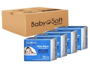Baby Wipes, Baby Soft Sensitive 4 packs (672 Wipes Total)