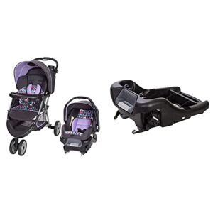 Baby Trend EZ Ride 35 Travel System, Sophia + Baby Trend Ally Infant Car Seat Base, Black