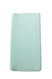 Changing Pad Cover, Soft Minky Dots Changing Table Sheets for Baby Boy and Girl, Diaper Changing Table Cover Fit 32″/34” x 16″ Pad (Bay Green)