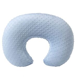 Nursing Pillow Cover, Minky Breastfeeding Pillow Slipcover Snugly Fits for Nursing Pillow for Baby Boys and Girls, Premium Quality Microfiber, Ultra Soft Comfortable (Baby Blue)