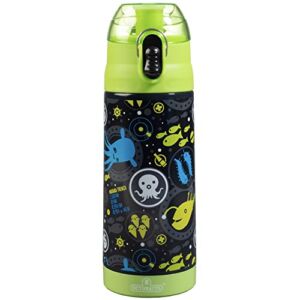 Octonauts Stainless Steel 13 oz Lime Insulated Lunch Water Bottle for Boys or Girls – Easy to Use for Kids – Reusable Spill Proof BPA-Free, From Hit Show Above and Beyond