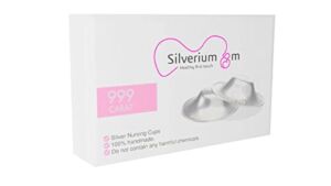 Silveriumom The Original Silver Nursing Cups – Nipple Shields for Nursing Newborn – 100% Pure Silver 999 Carat and Handmade – Nipple Covers Breastfeeding