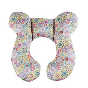 Baby U-Shaped Travel Pillow, Infant Head and Neck Support Cute Pillow, Newborn Neck Support for Car Seat, Pushchair, Protective Pillow for 0-1Year Newborn