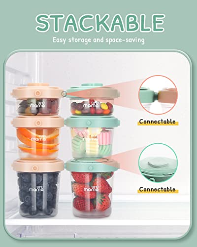 Supermama Stackable Baby Food Containers 12 Set(2/4/7oz), Baby Food Storage Containers with Airtight Lids, Baby Food Jars Freezer Safe, Easy to Store & Keep Fresh, Microwave Safe, BPA Free, Green | The Storepaperoomates Retail Market - Fast Affordable Shopping