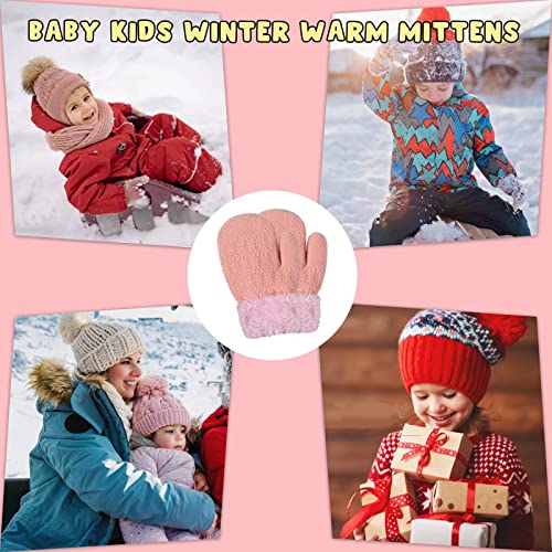 Winter Mittens Gloves for Baby Kids Toddler Newborn Infant, Unisex Cute Warm Fleece Lined Knit Thick Thermal Gloves for Boys Girls(Black&Gray) | The Storepaperoomates Retail Market - Fast Affordable Shopping