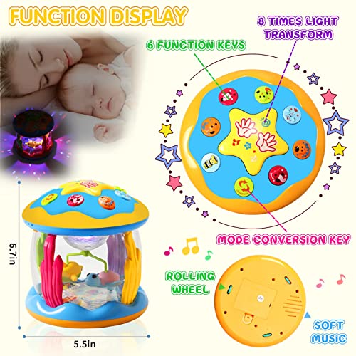 Furktem Baby Toys 6 to 12 Months Ocean Rotating Projector – Early Education Infant Toys 12-18 Months Pacify Music/Light Kids Toddler Toys for 1 2 3 Year Old Boys Girls Birthday | The Storepaperoomates Retail Market - Fast Affordable Shopping