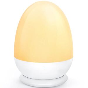 Night Light for Kids, MediAcous Baby Night Light with Stable Charging Pad, Dimmable Kids Night Light with 1H Timer & Touch Control, ABS+PC LED Egg Lamps for Breastfeeding, Up to 200H